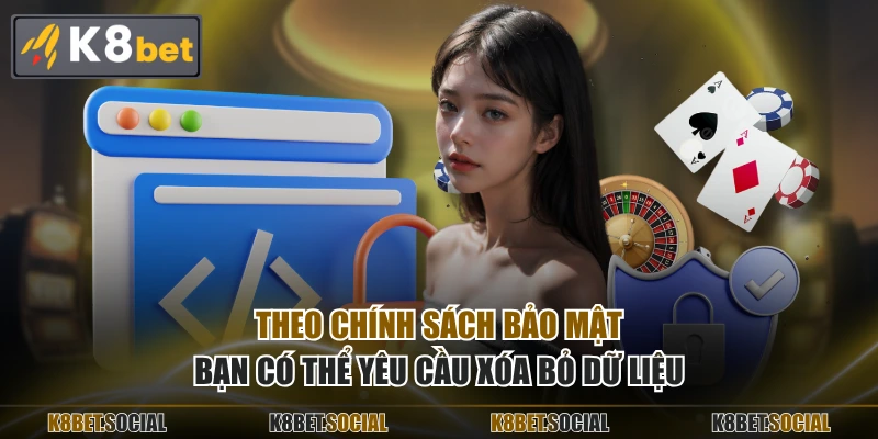 Theo chính sách bảo mật bạn có thể yêu cầu xóa bỏ dữ liệu